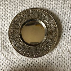 Original Karshi Jerusalem 1955 Silver Plate Saucer